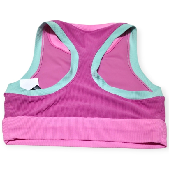 NWT Beach Riot Sport Colorblock Racer Back Crop Top - Picture 4 of 8